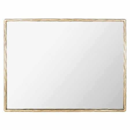 SAFAVIEH Trish Rectangle Metal Mirror, Brass - Small SFV9509A